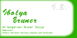 ibolya bruner business card